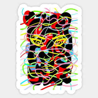 Abstract Color Art Sticker